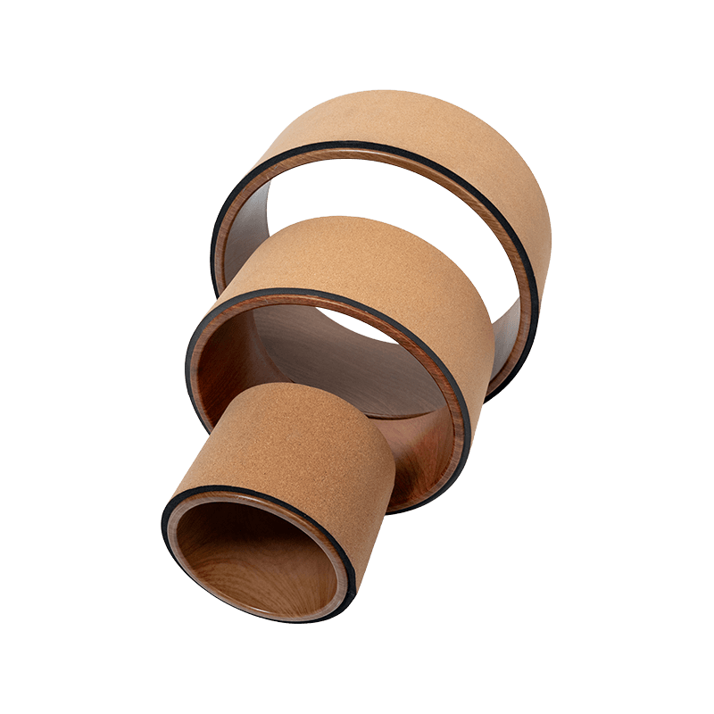 Three-Sized Equal Height Back Stretch Cork Yoga Wheel Set Three-Sized Equal Height Back Stretch Cork Yoga Wheel Set